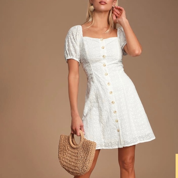 lulus white eyelet dress